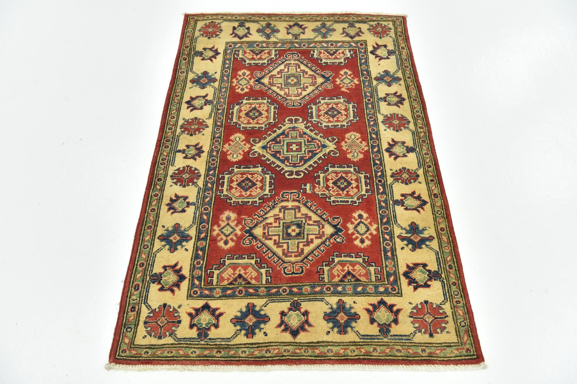 3' 2 x 5' Hand Knotted Kazak Rug