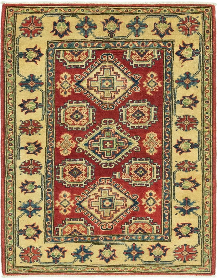 Detail image of 3' 2 x 5' Hand Knotted Kazak Rug