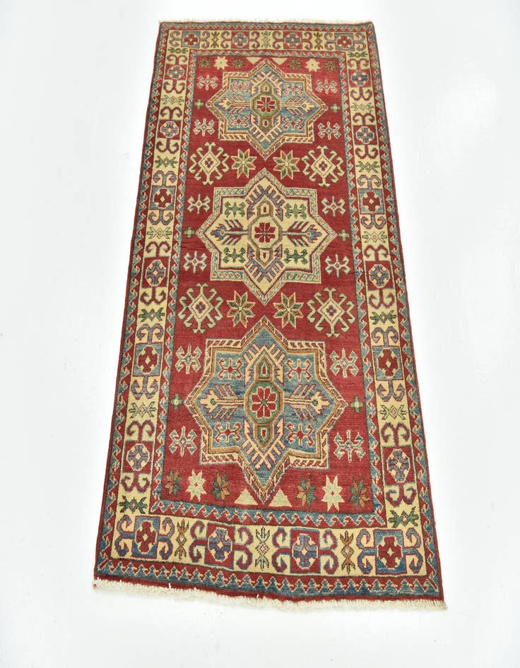 Detail image of 3' 6 x 4' 9 Hand Knotted Kazak Rug