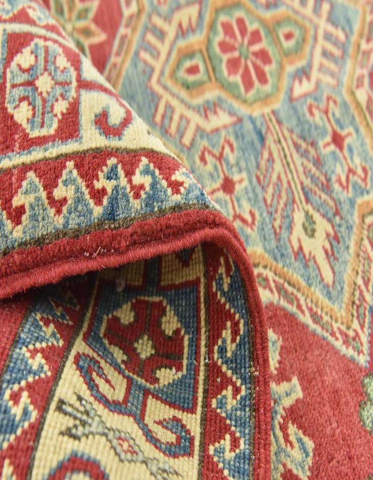 Detail image of 3' 6 x 4' 9 Hand Knotted Kazak Rug