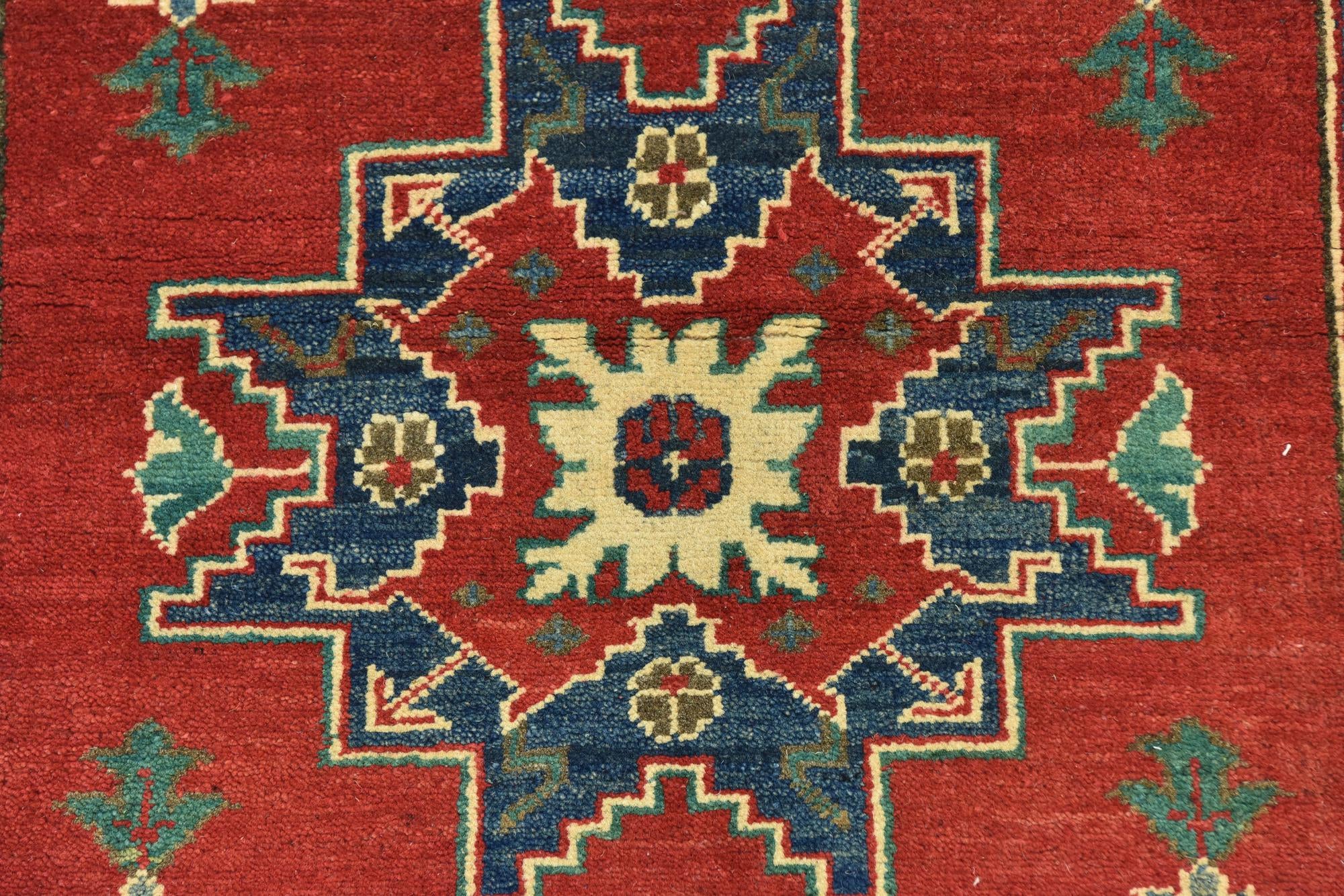 3' 5 x 4' 10 Hand Knotted Kazak Rug