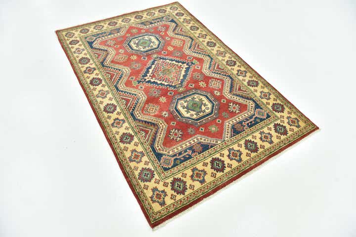 4' 2 x 6' 5 Hand Knotted Kazak Rug