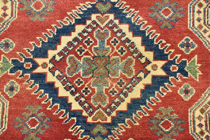 Detail image of 4' 2 x 6' 5 Hand Knotted Kazak Rug