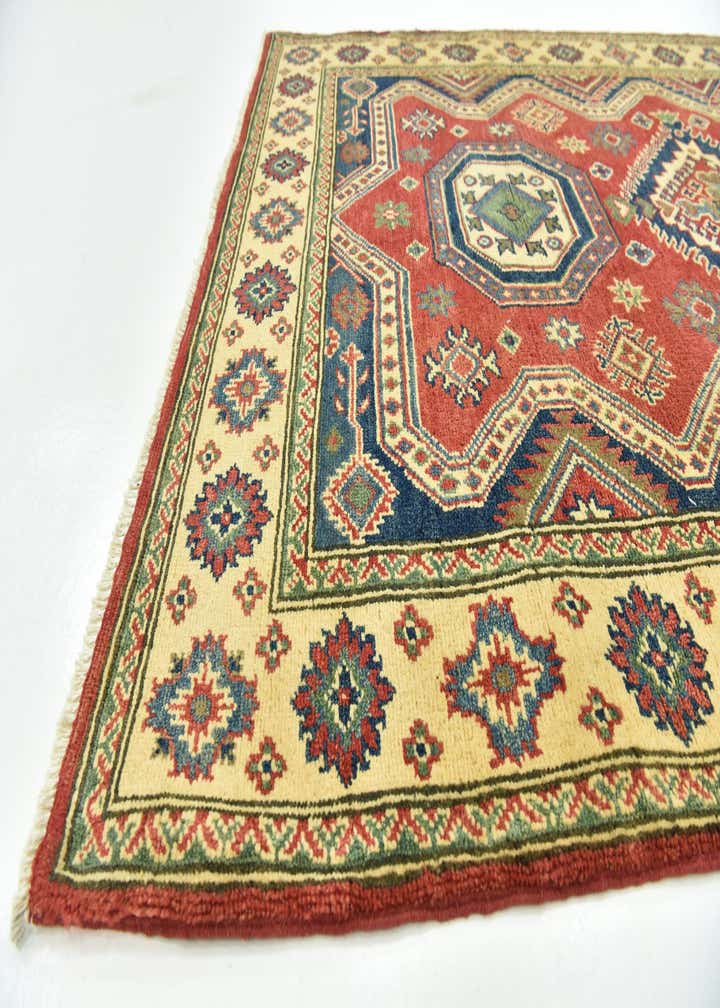 4' 2 x 6' 5 Hand Knotted Kazak Rug