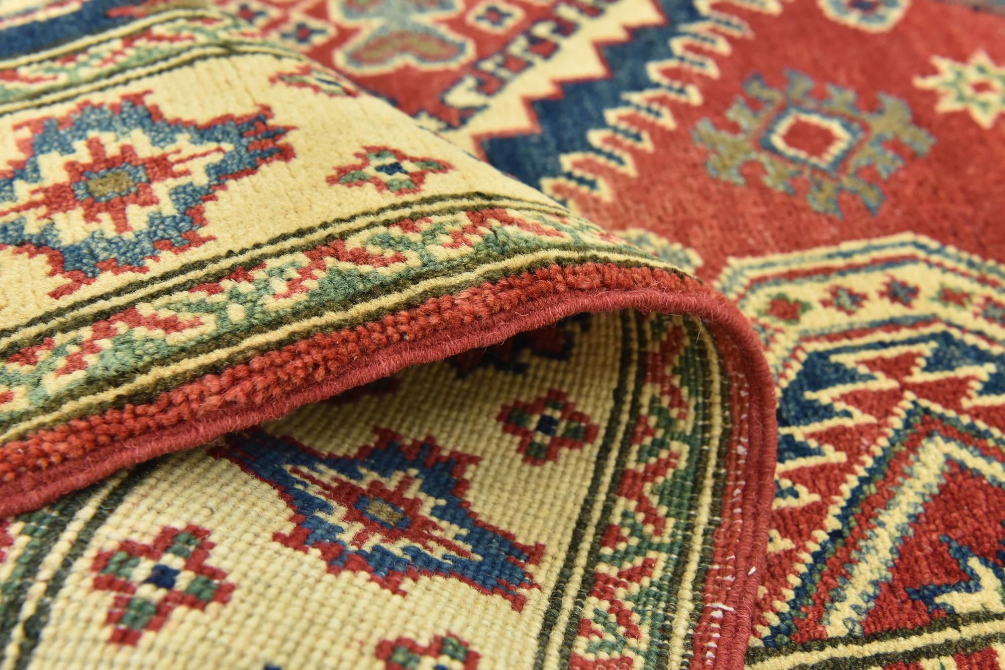 4' 2 x 6' 5 Hand Knotted Kazak Rug