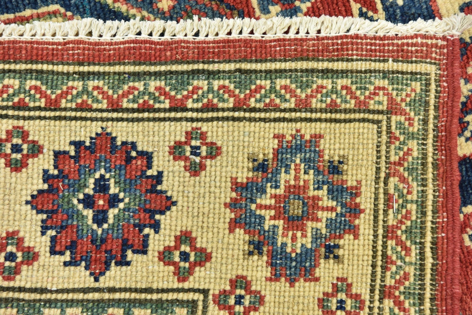 4' 2 x 6' 5 Hand Knotted Kazak Rug