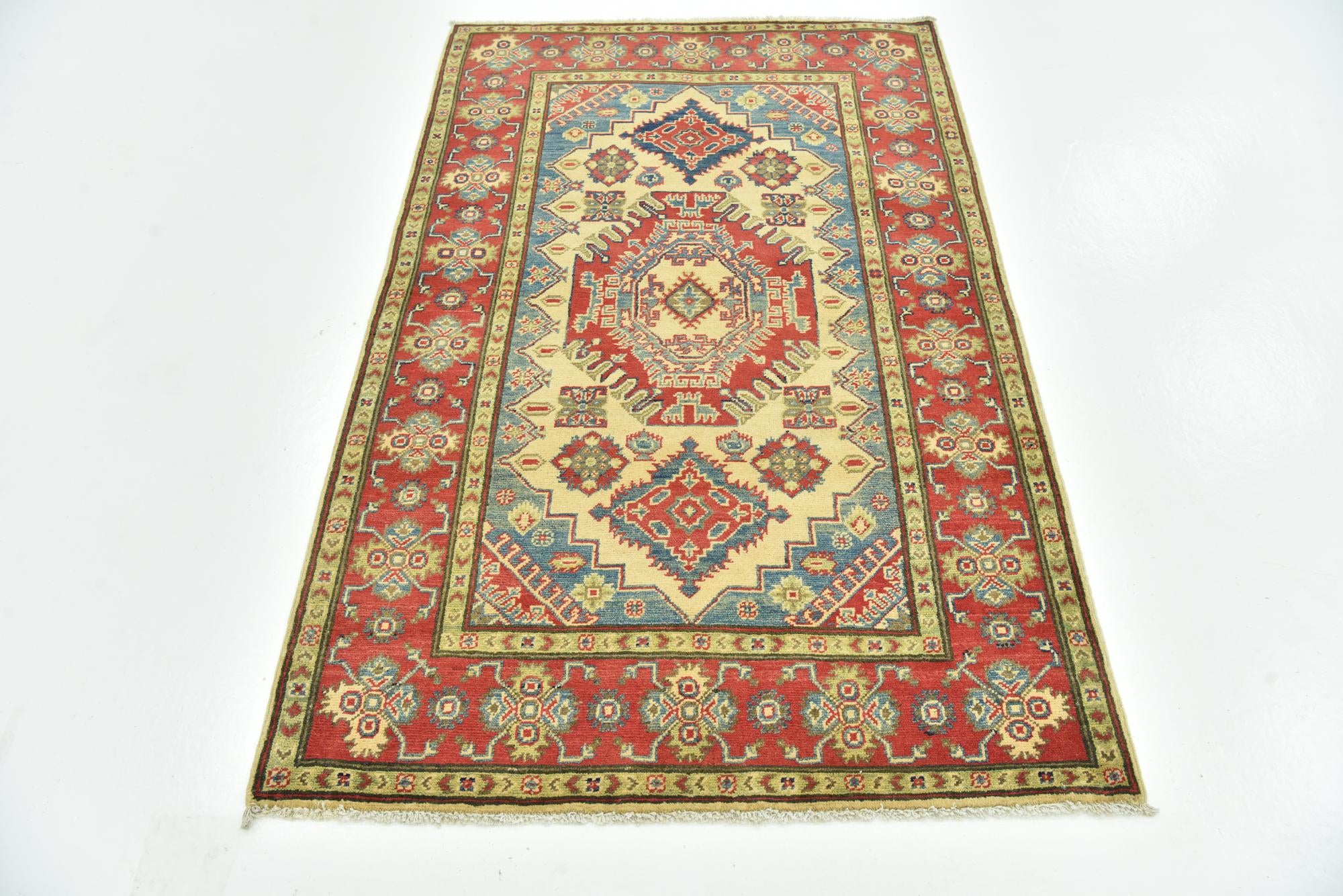 3' 9 x 6' Hand Knotted Kazak Rug