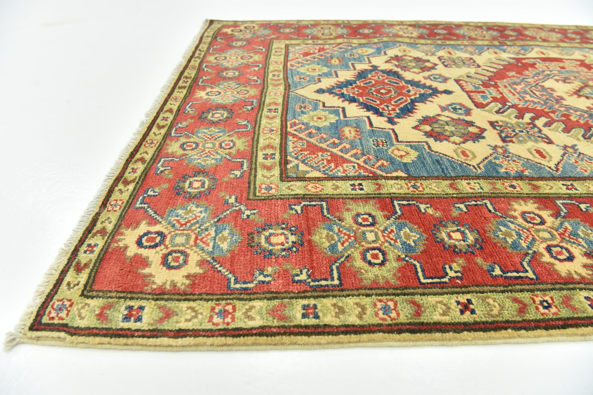 3' 9 x 6' Hand Knotted Kazak Rug