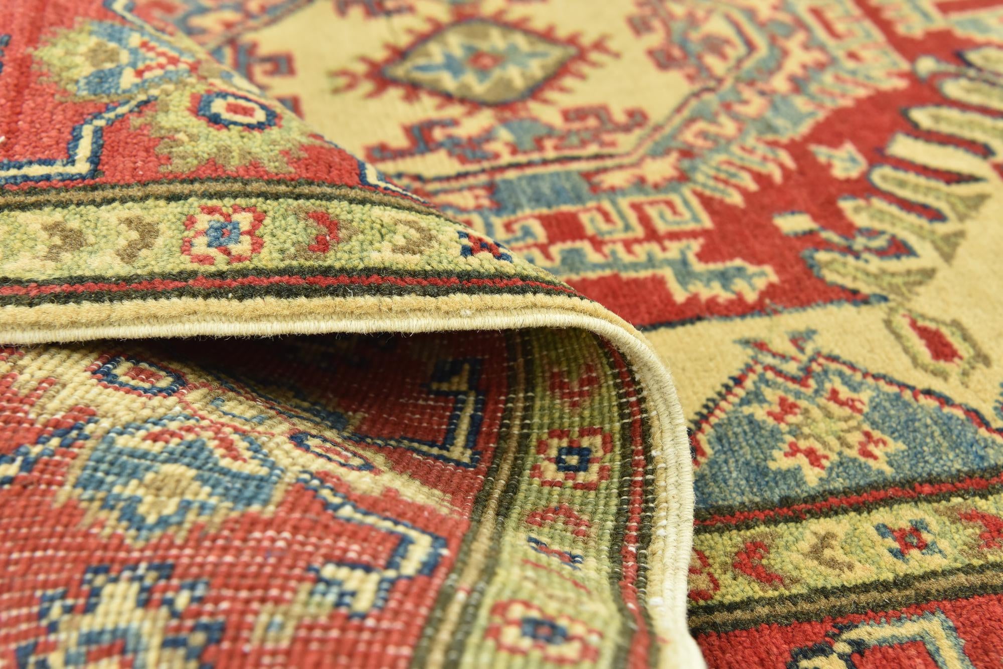 3' 9 x 6' Hand Knotted Kazak Rug