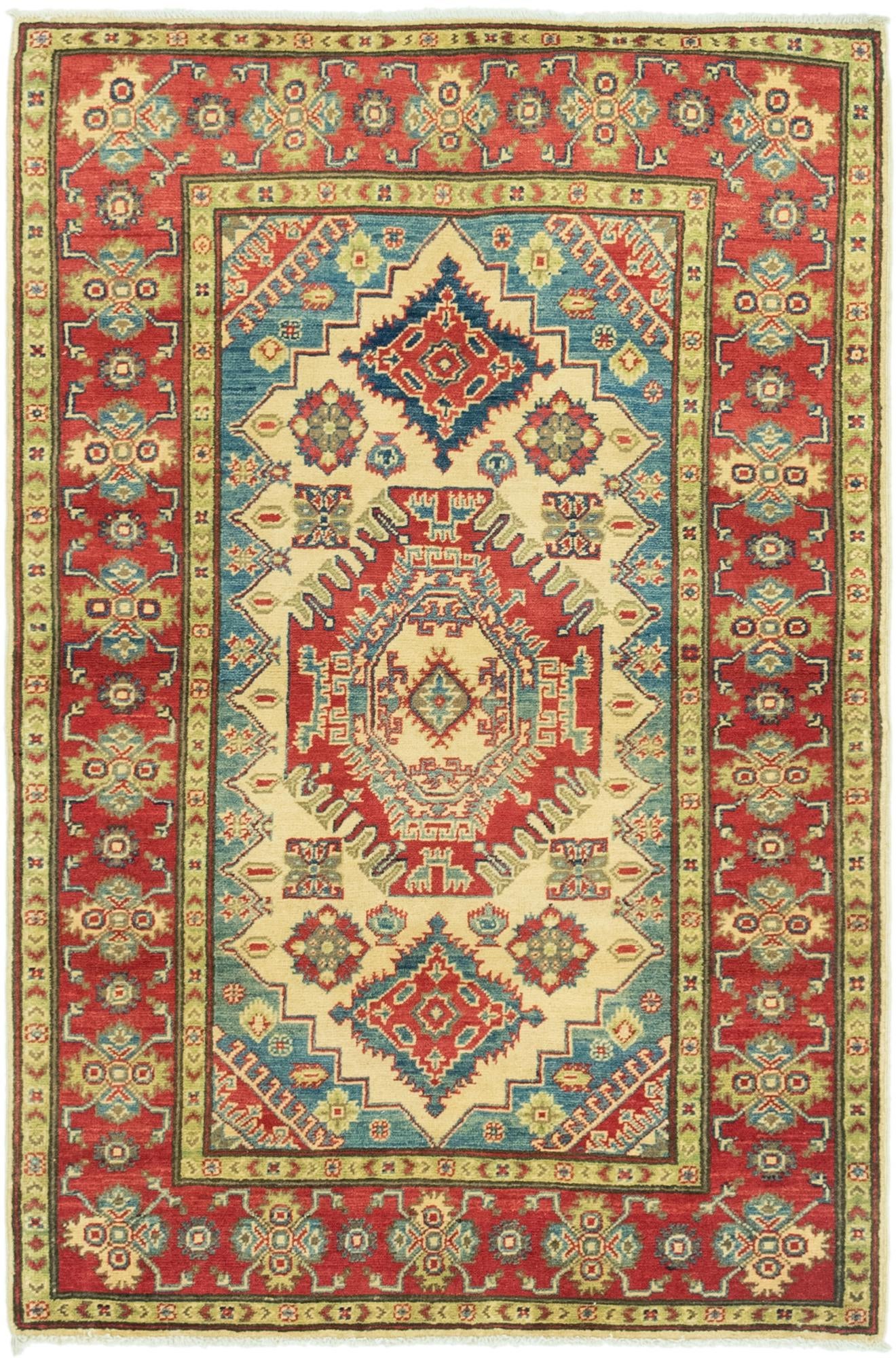 3' 9 x 6' Hand Knotted Kazak Rug