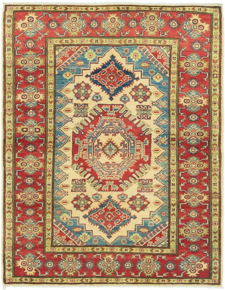 Detail image of 3' 9 x 6' Hand Knotted Kazak Rug