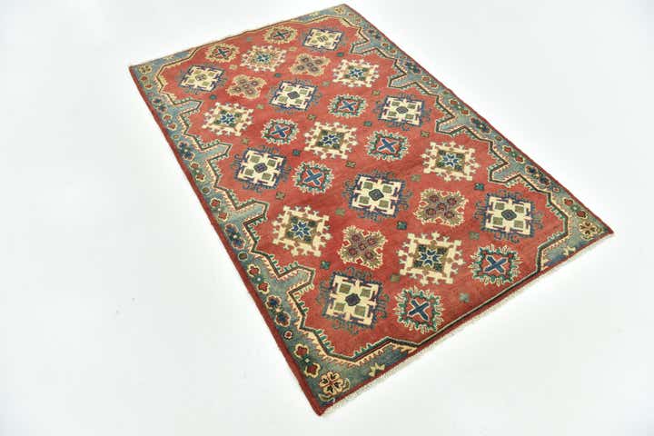 4' x 6' Hand Knotted Kazak Rug
