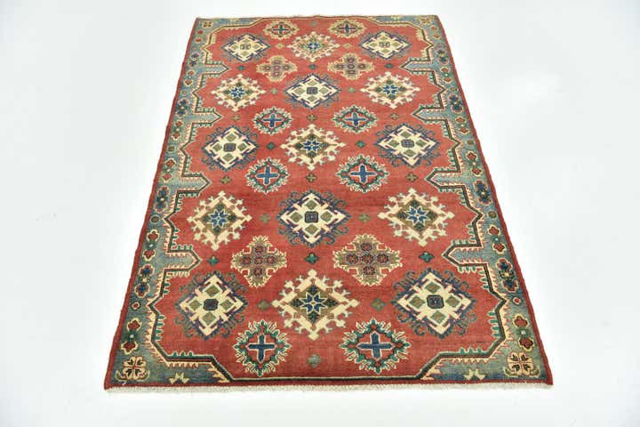 4' x 6' Hand Knotted Kazak Rug