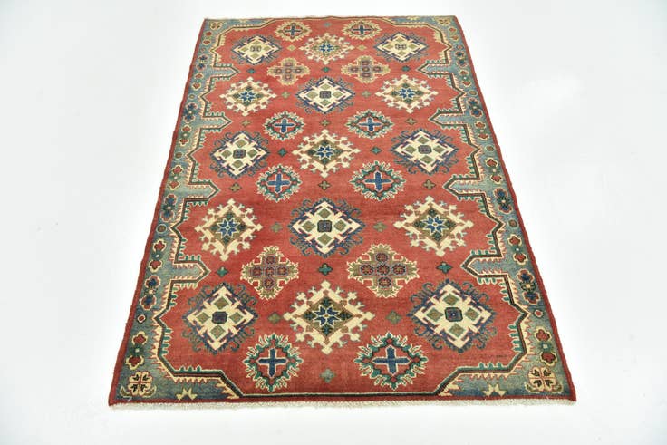 Detail image of 4' x 6' Hand Knotted Kazak Rug