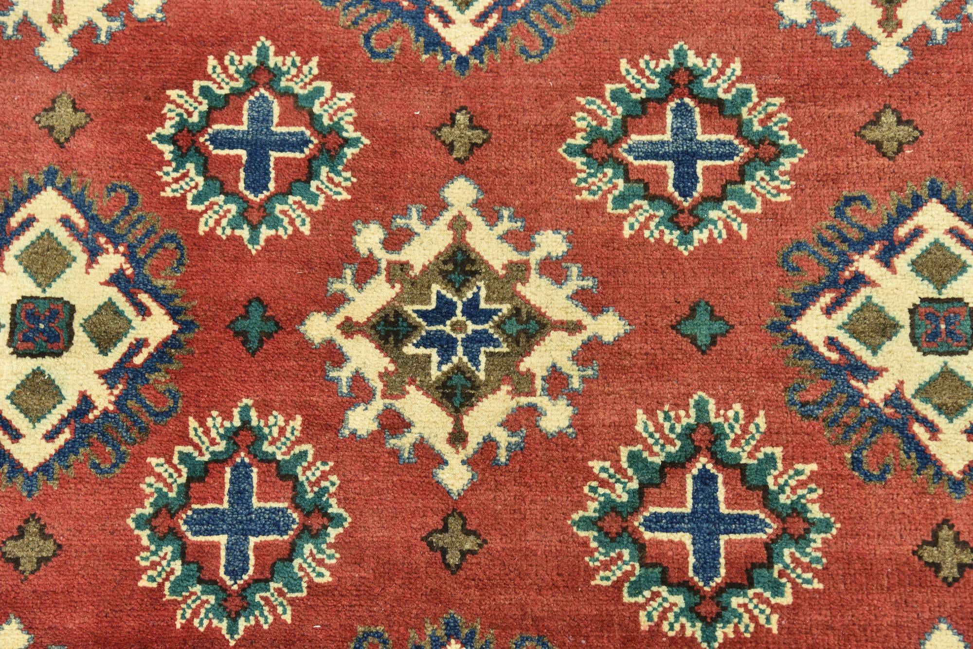4' x 6' Hand Knotted Kazak Rug