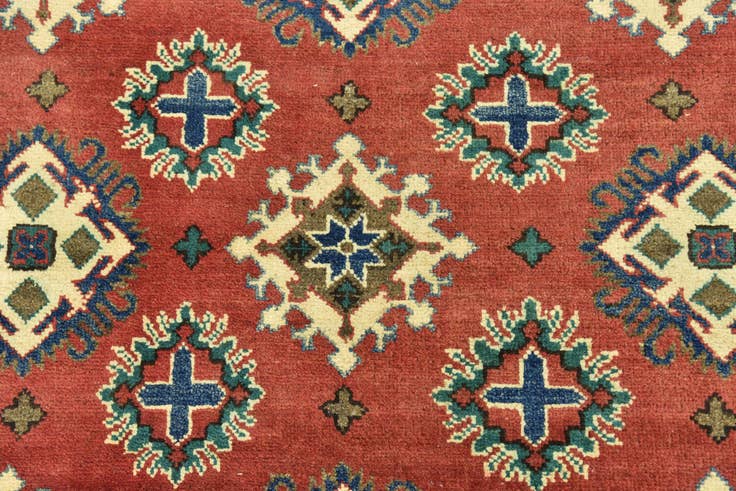 Detail image of 4' x 6' Hand Knotted Kazak Rug