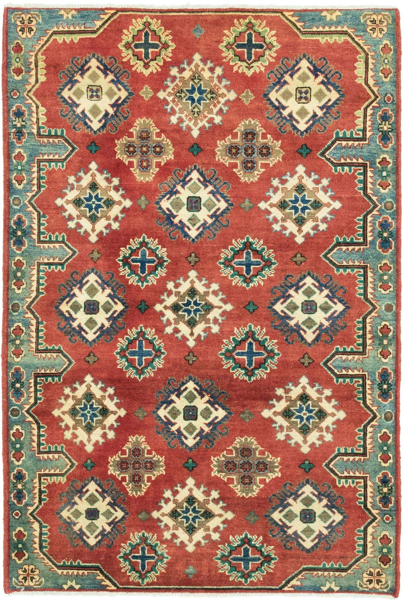 4' x 6' Hand Knotted Kazak Rug