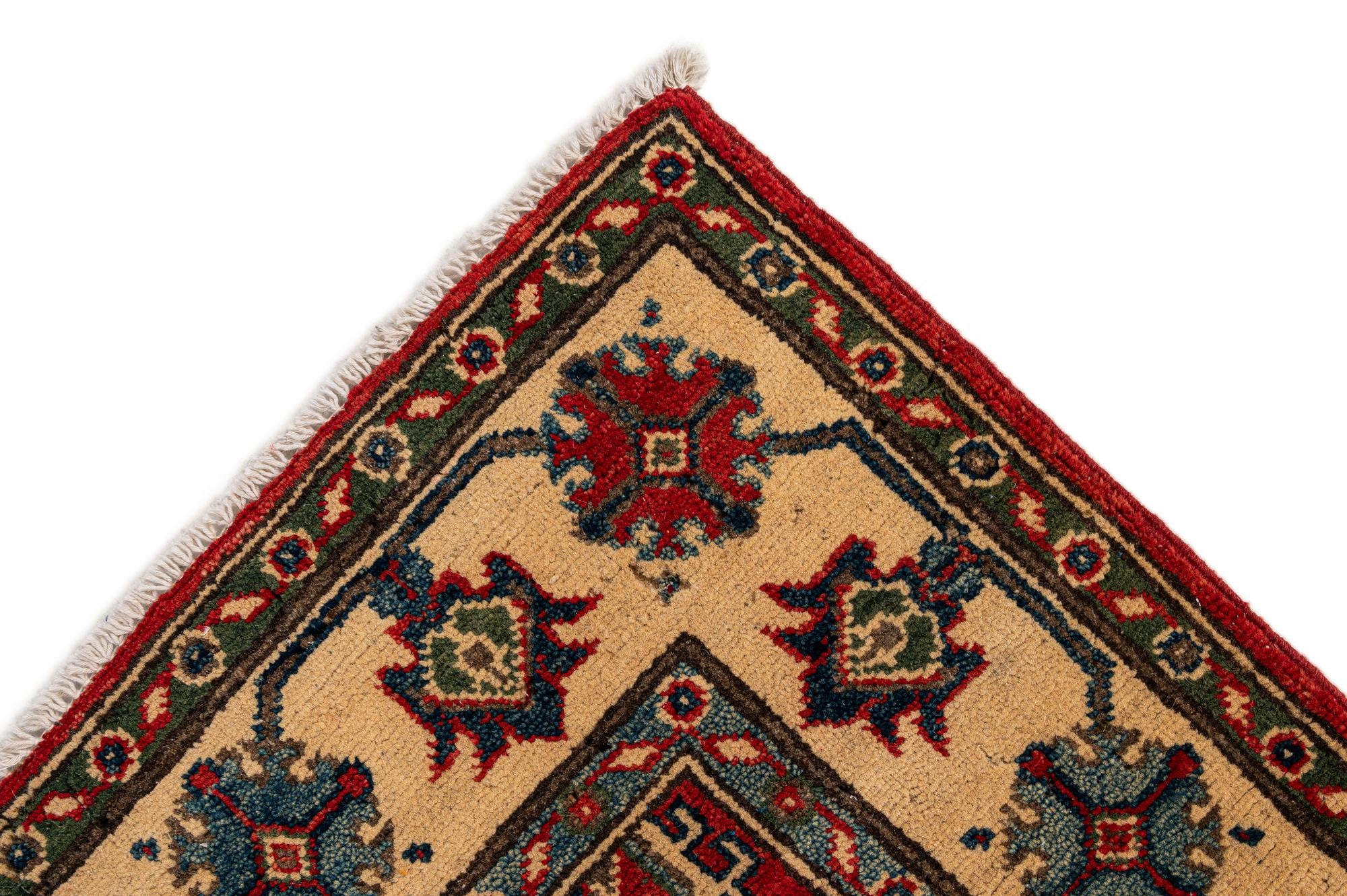 3' 4 x 5' 2 Hand Knotted Kazak Rug