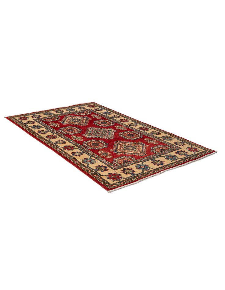 Detail image of 3' 4 x 5' 2 Hand Knotted Kazak Rug