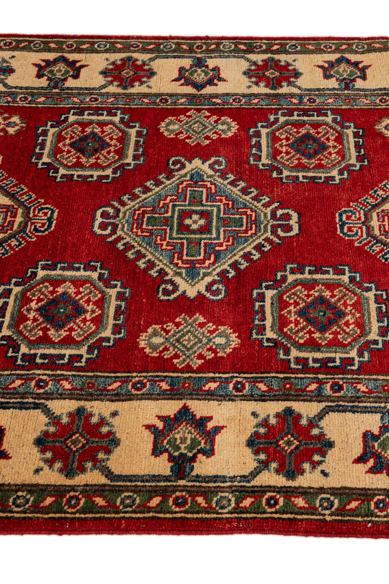 3' 4 x 5' 2 Hand Knotted Kazak Rug