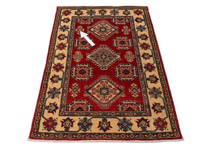 3' 4 x 5' 2 Hand Knotted Kazak Rug