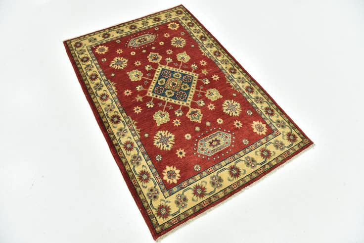 Detail image of 3' 4 x 5' Hand Knotted Kazak Rug