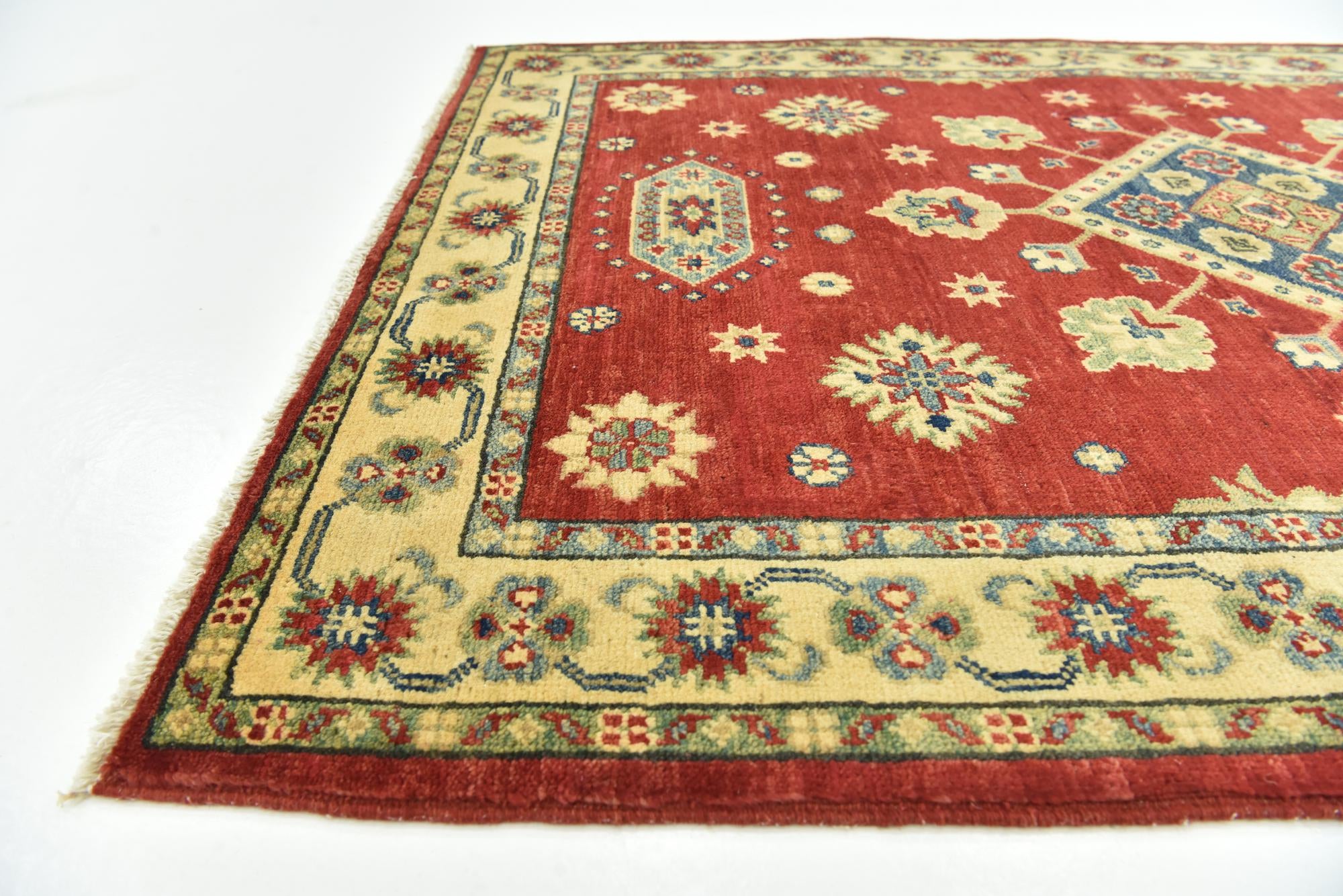3' 4 x 5' Hand Knotted Kazak Rug
