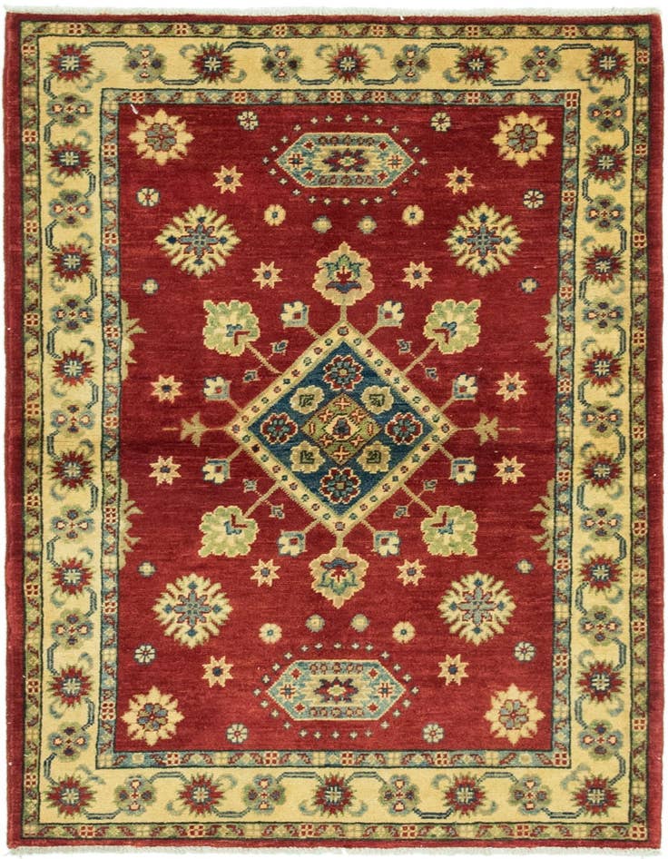 Detail image of 3' 4 x 5' Hand Knotted Kazak Rug