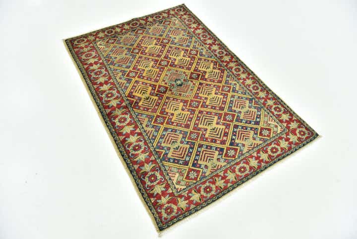 3' 5 x 5' Hand Knotted Kazak Rug