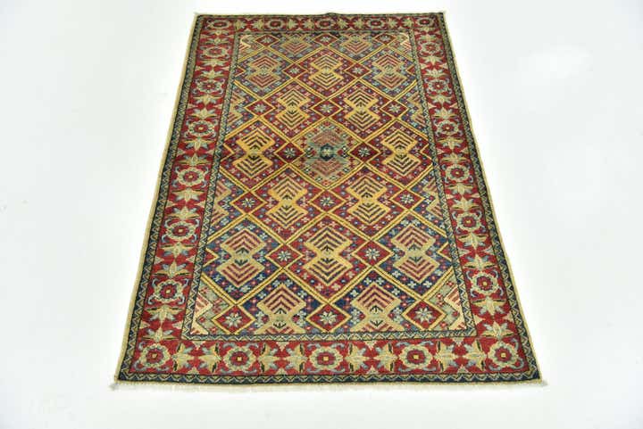 3' 5 x 5' Hand Knotted Kazak Rug