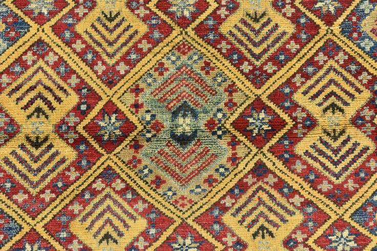 Detail image of 3' 5 x 5' Hand Knotted Kazak Rug