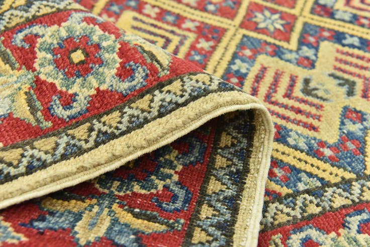 Detail image of 3' 5 x 5' Hand Knotted Kazak Rug