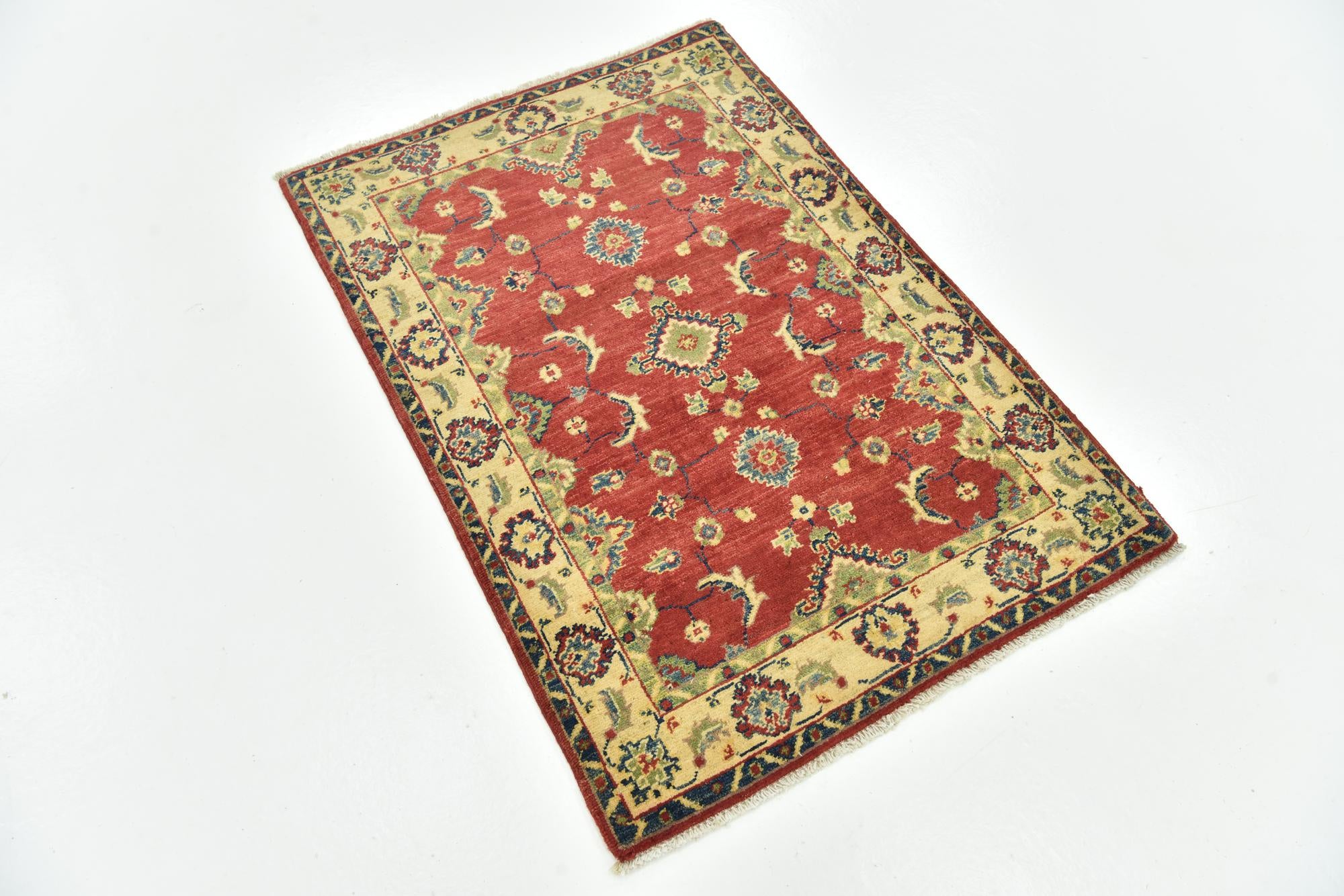 2' 9 x 4' Hand Knotted Kazak Rug