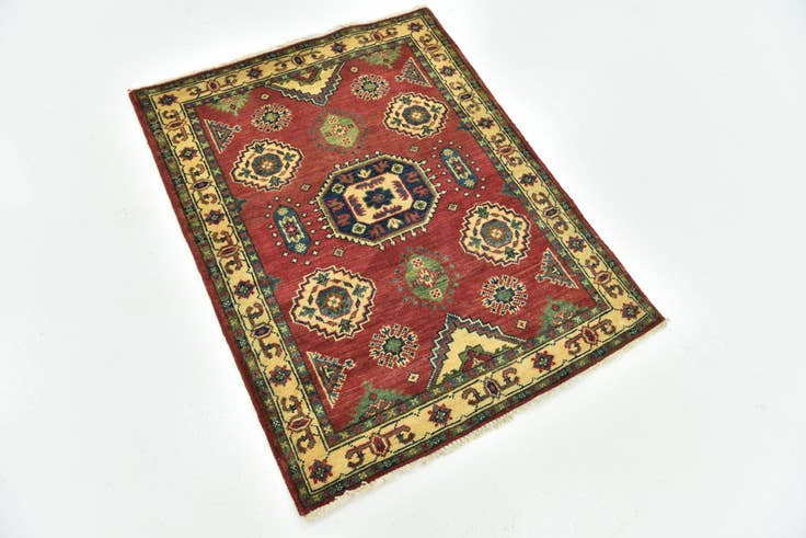 Detail image of 3' x 3' 9 Hand Knotted Kazak Rug