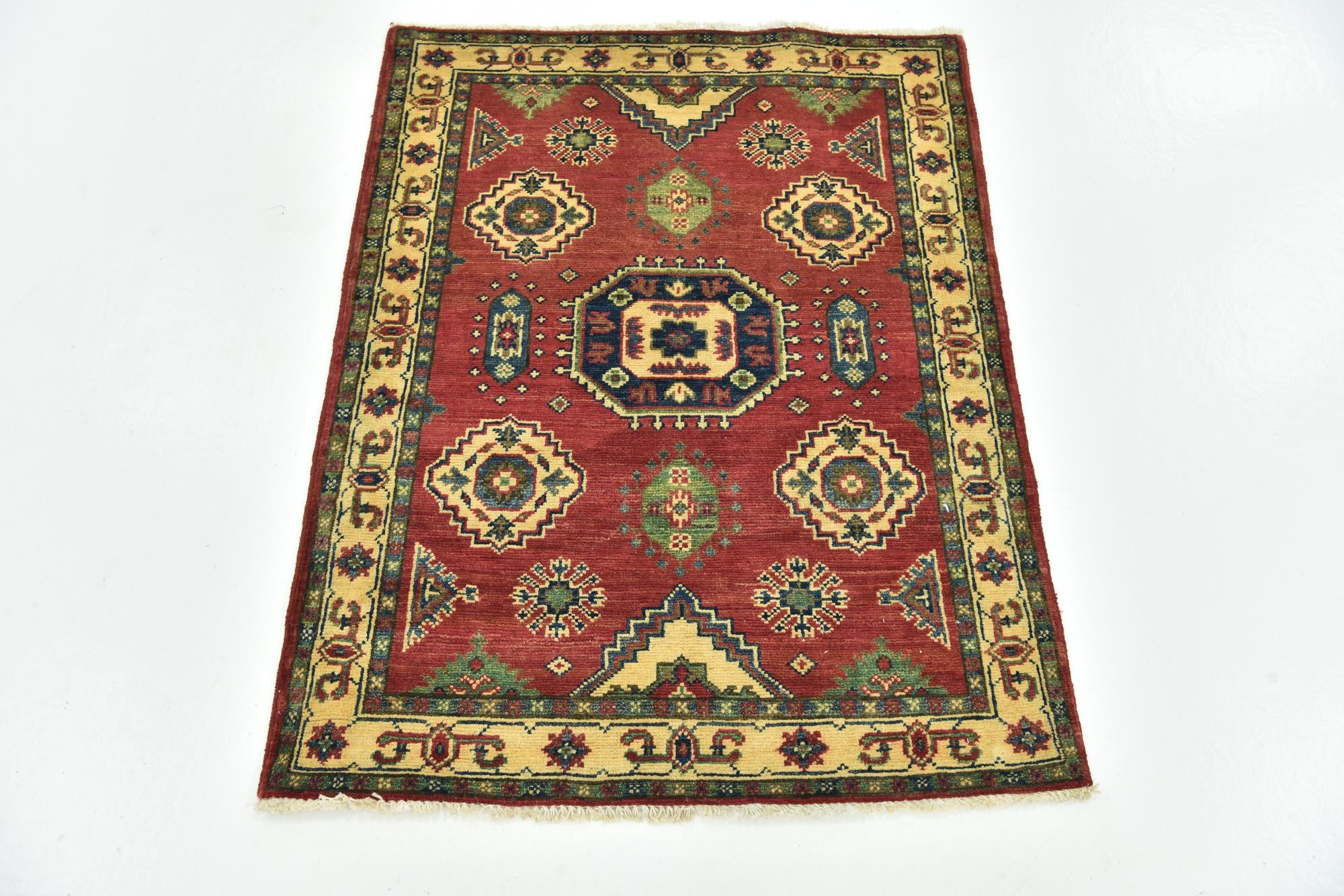 3' x 3' 9 Hand Knotted Kazak Rug