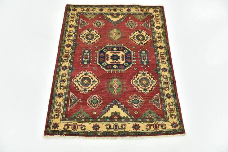 Detail image of 3' x 3' 9 Hand Knotted Kazak Rug