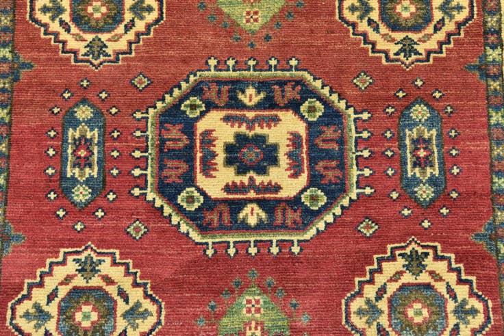 Detail image of 3' x 3' 9 Hand Knotted Kazak Rug