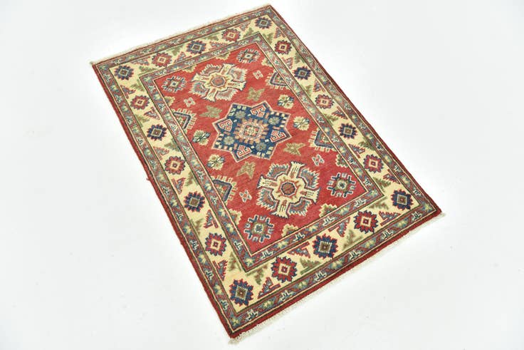 Detail image of 2' 8 x 3' 10 Hand Knotted Kazak Rug