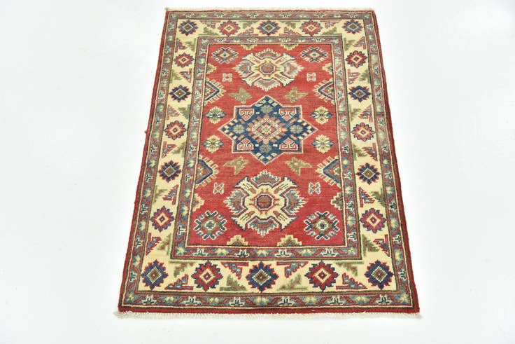 Detail image of 2' 8 x 3' 10 Hand Knotted Kazak Rug