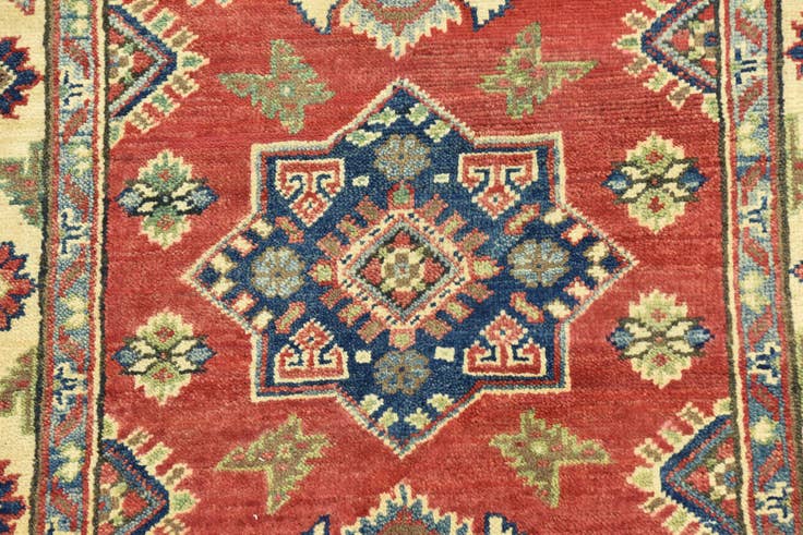 Detail image of 2' 8 x 3' 10 Hand Knotted Kazak Rug