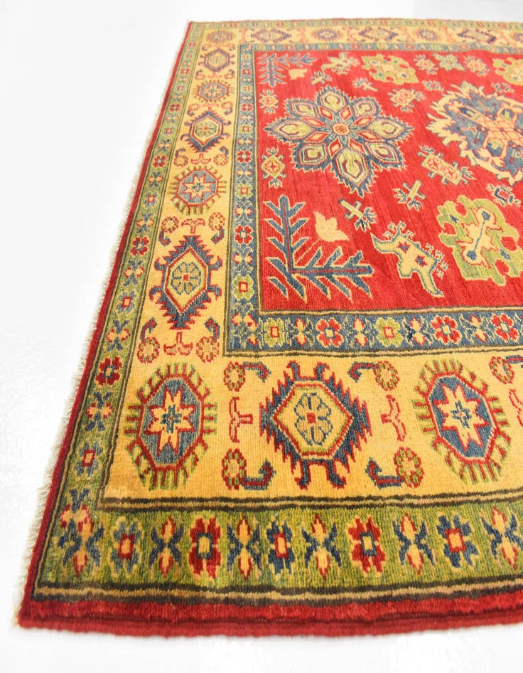 Detail image of 4' 10 x 6' 10 Hand Knotted Kazak Rug