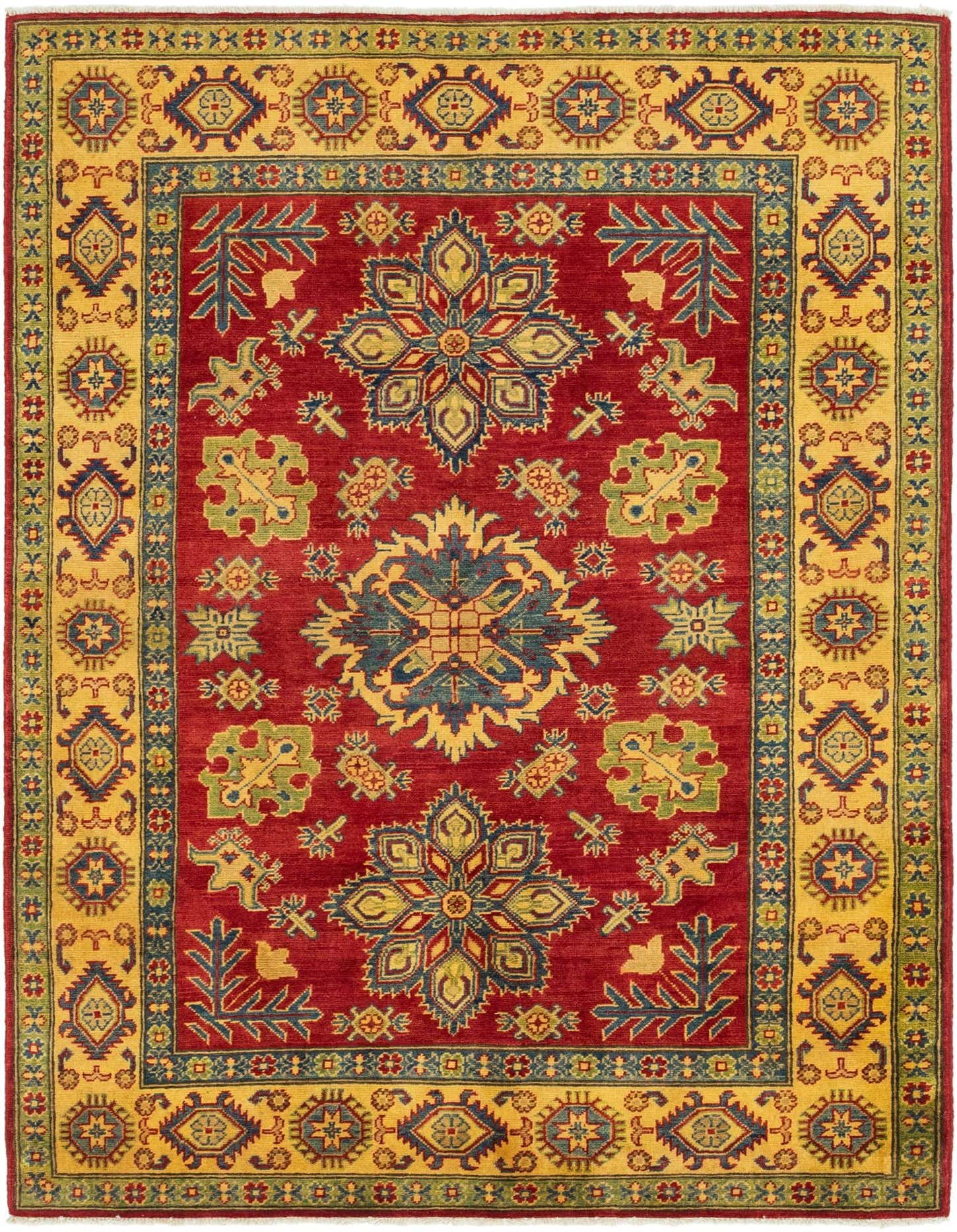 4' 10 x 6' 10 Hand Knotted Kazak Rug