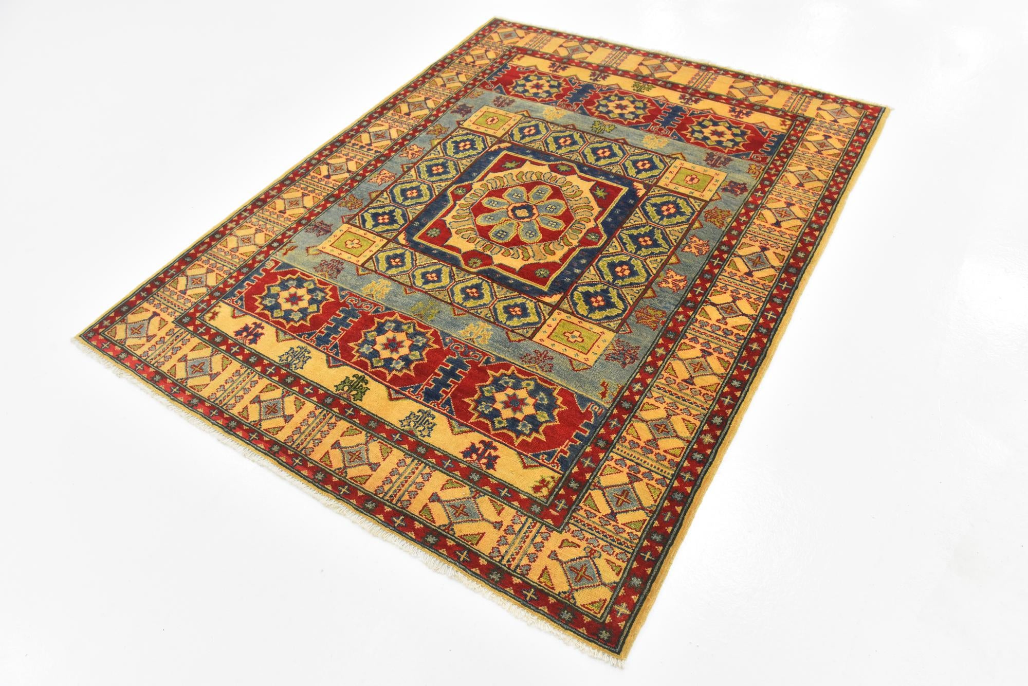 5' 2 x 6' 7 Hand Knotted Kazak Rug