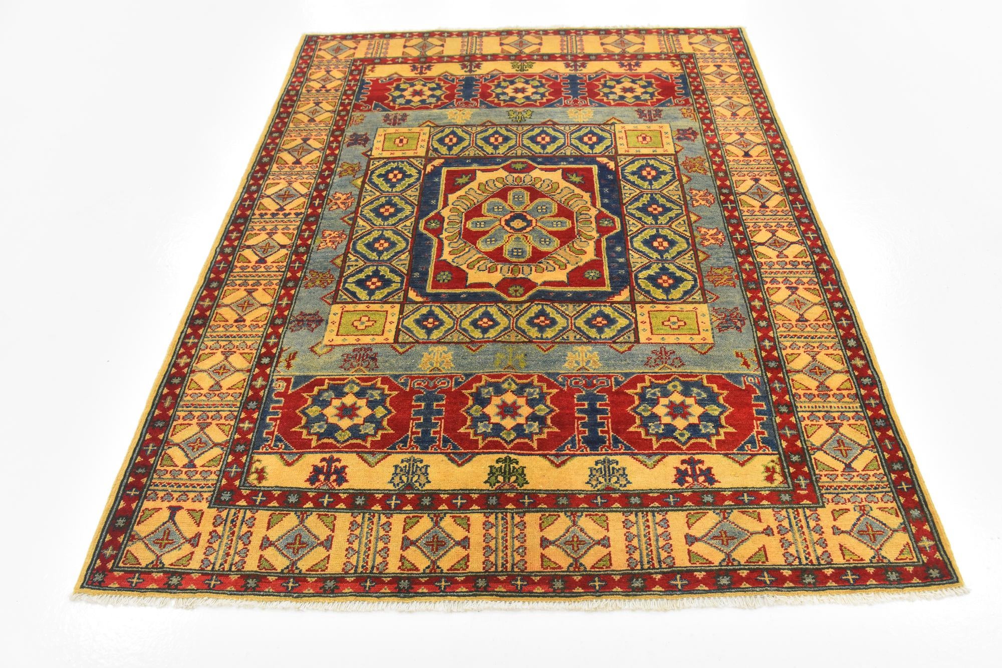5' 2 x 6' 7 Hand Knotted Kazak Rug