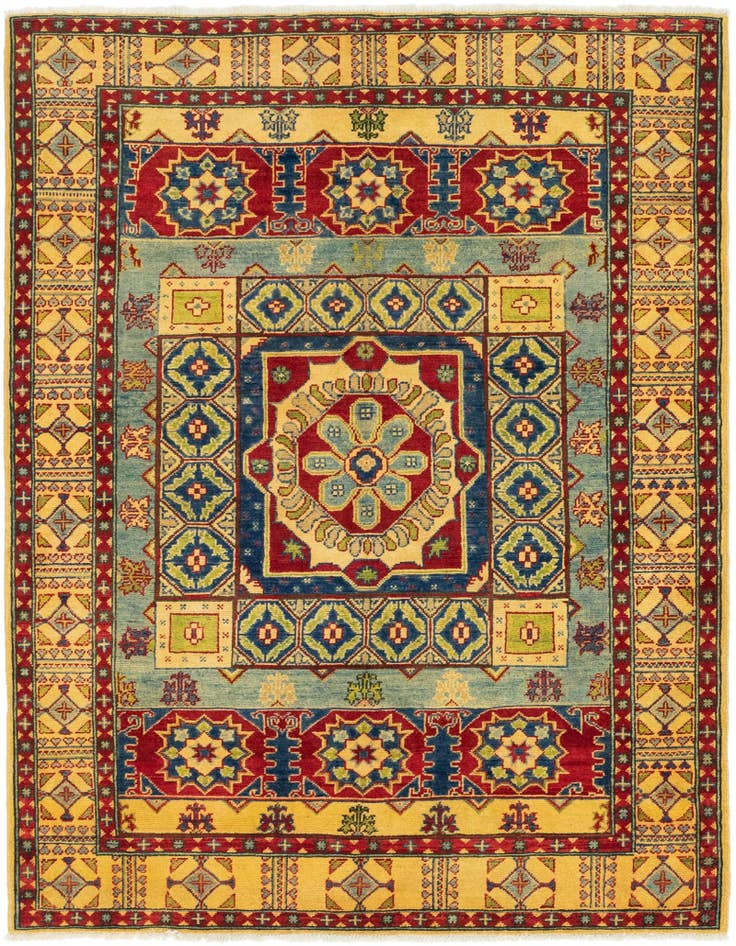 Detail image of 5' 2 x 6' 7 Hand Knotted Kazak Rug