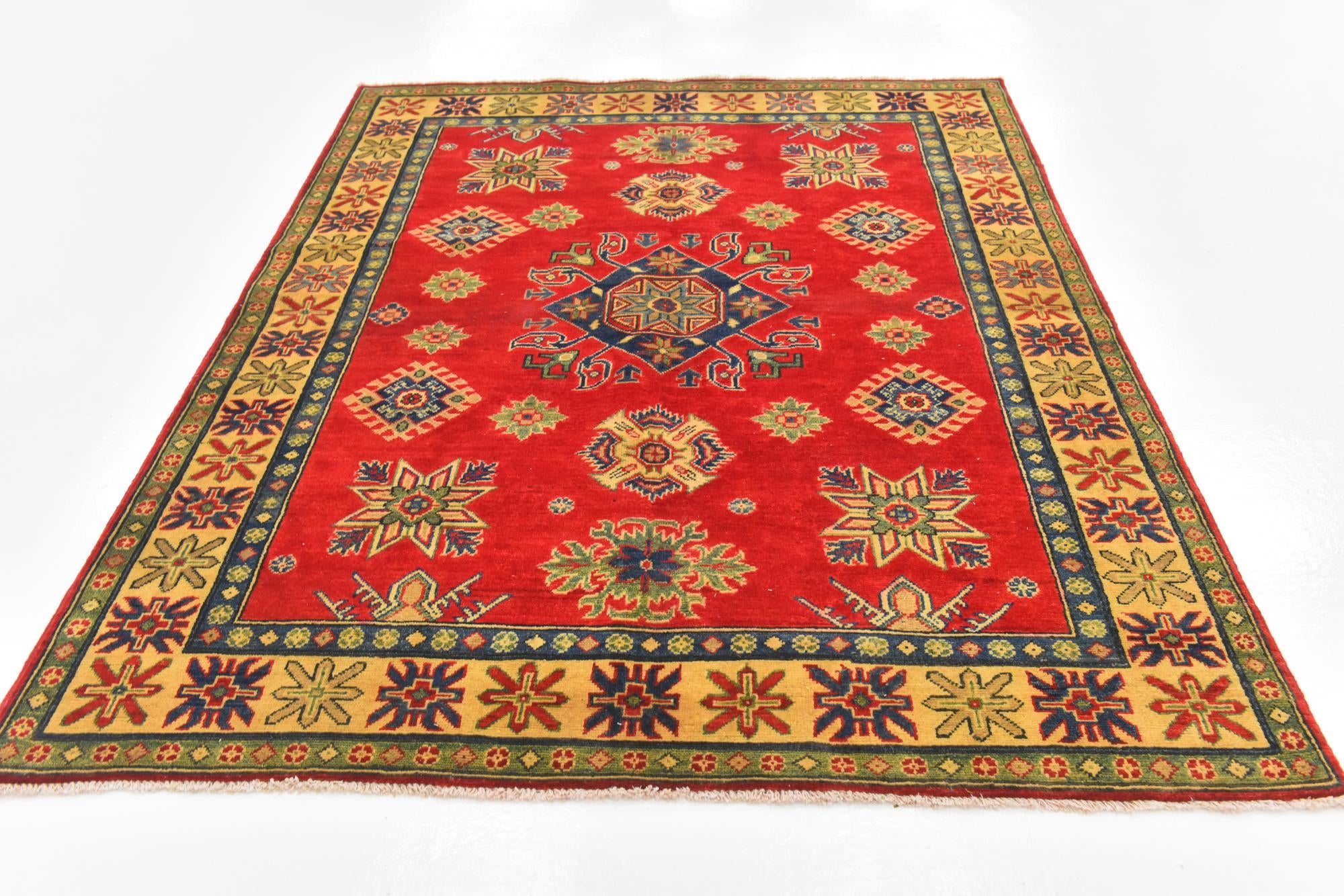 5' x 6' 6 Hand Knotted Kazak Rug
