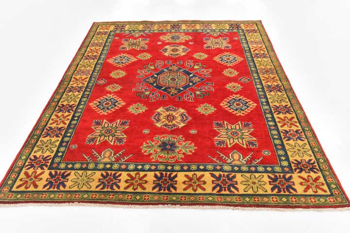 5' x 6' 6 Hand Knotted Kazak Rug