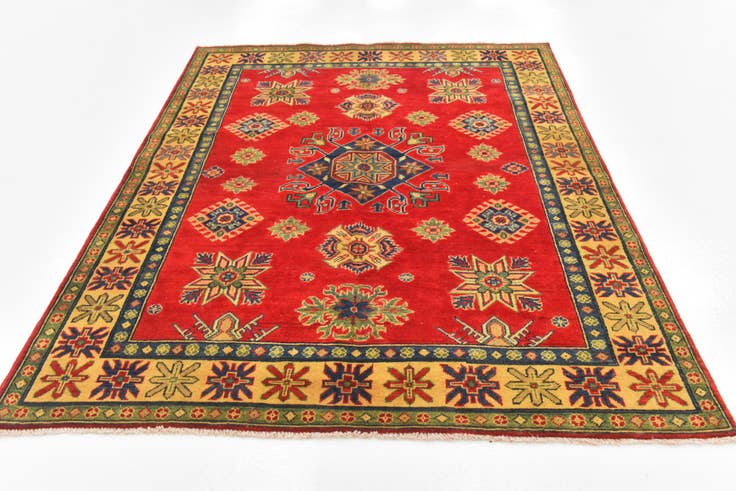Detail image of 5' x 6' 6 Hand Knotted Kazak Rug