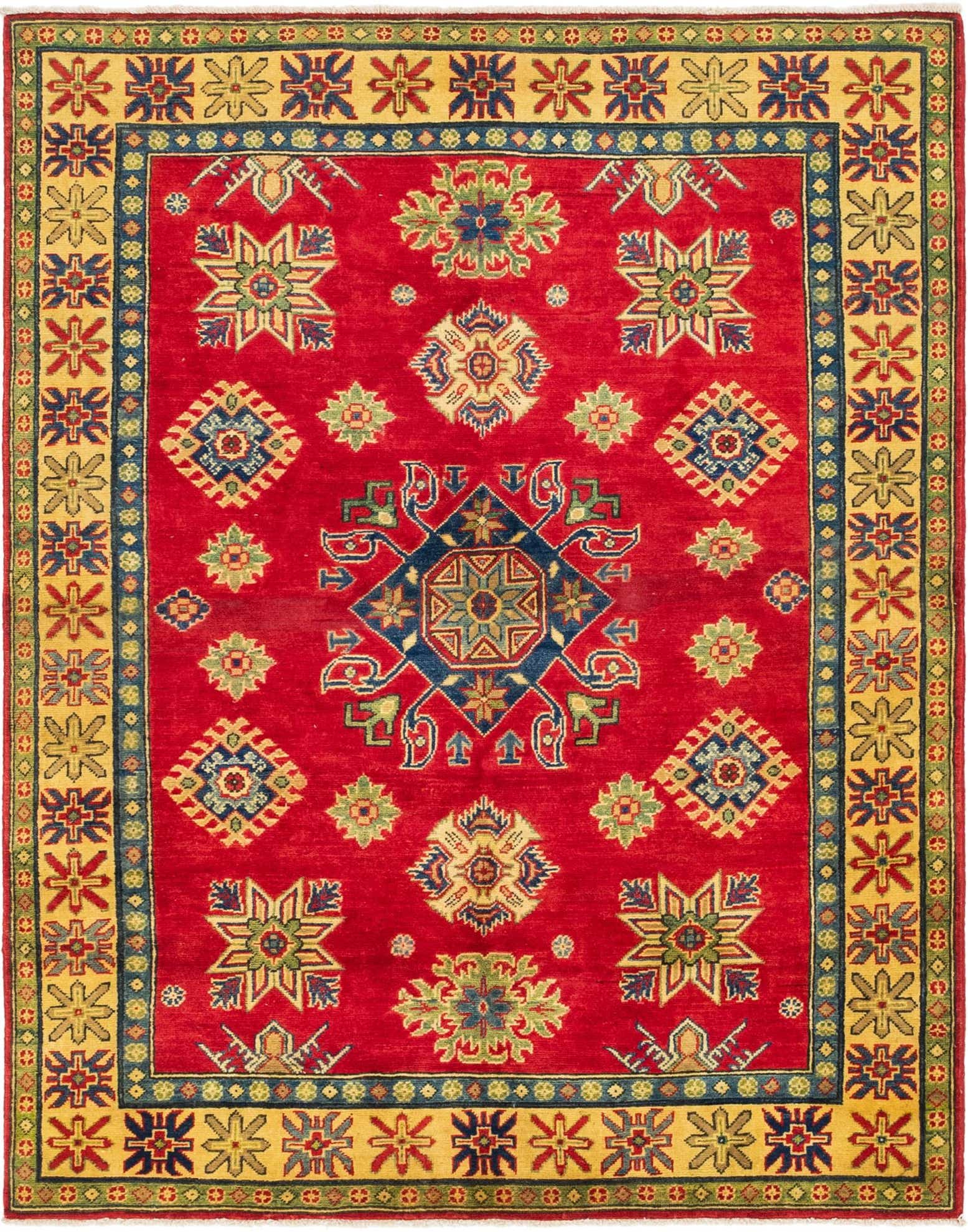 5' x 6' 6 Hand Knotted Kazak Rug