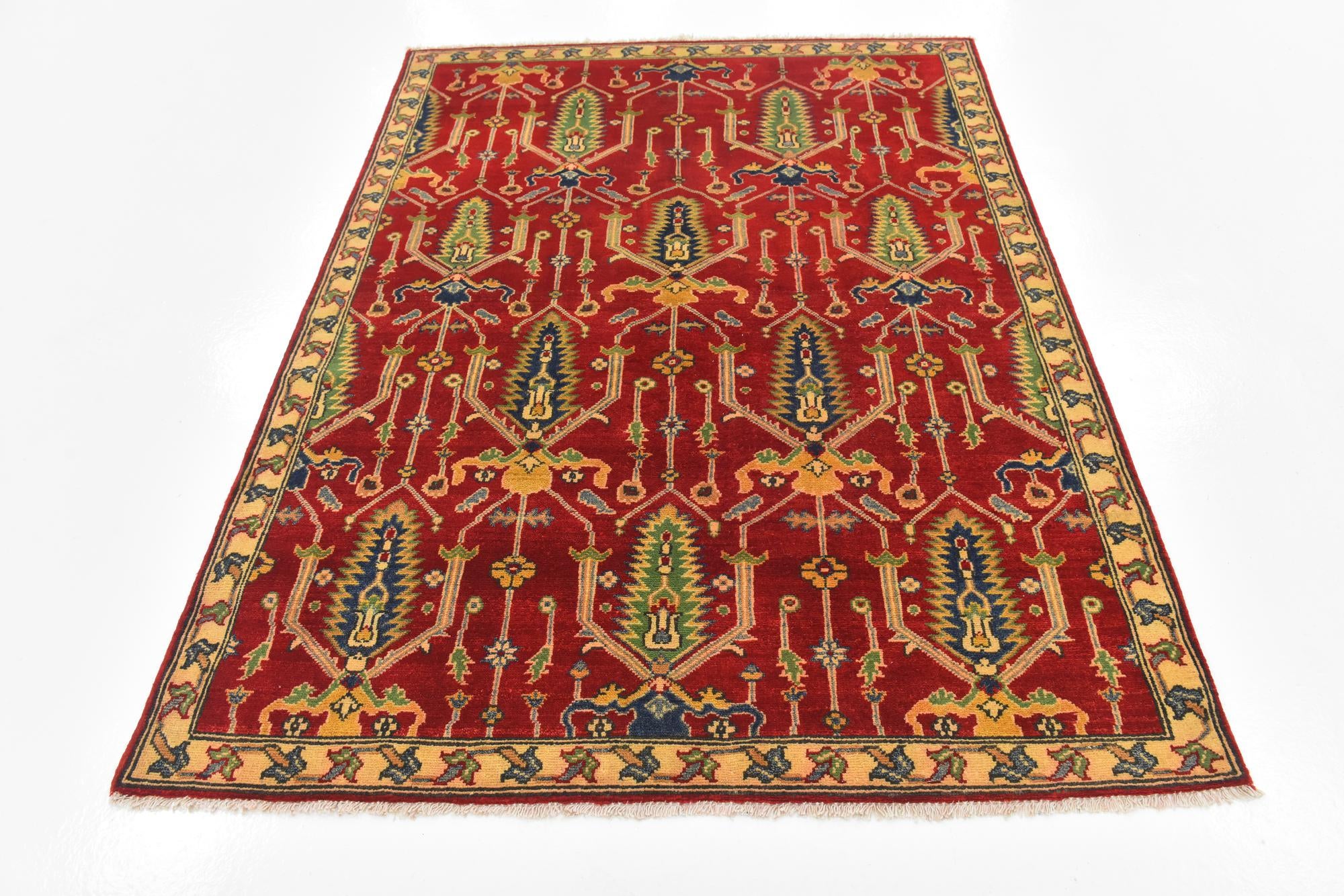 5' x 6' 6 Hand Knotted Kazak Rug